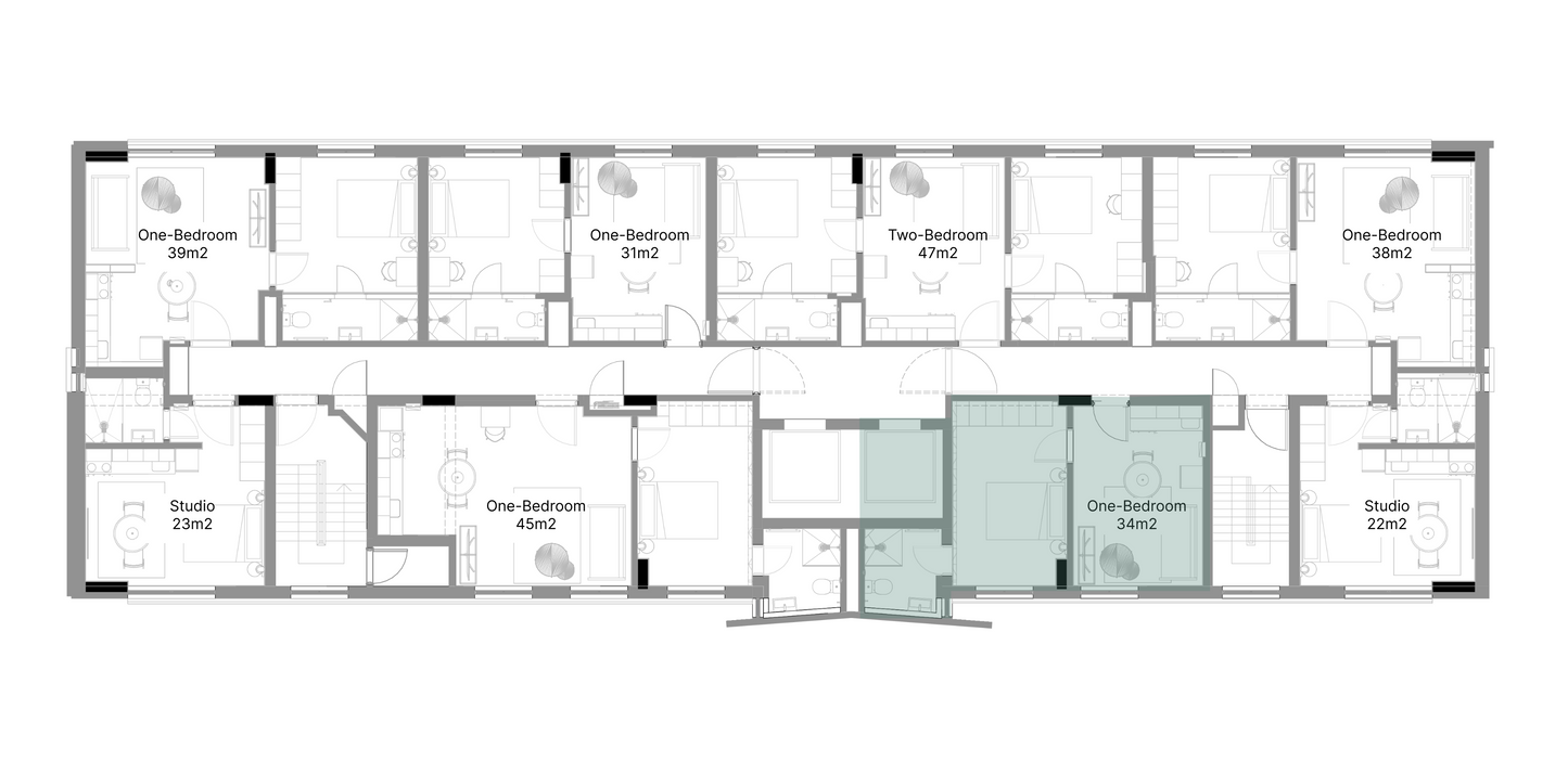 One-Bedroom Apartments